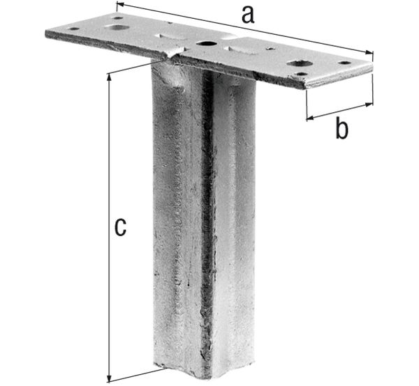 Produktbild Alberts Handlaufstütze für Universalpfosten, feuerverzinkt, Breite 104 mm, Tiefe 30 mm