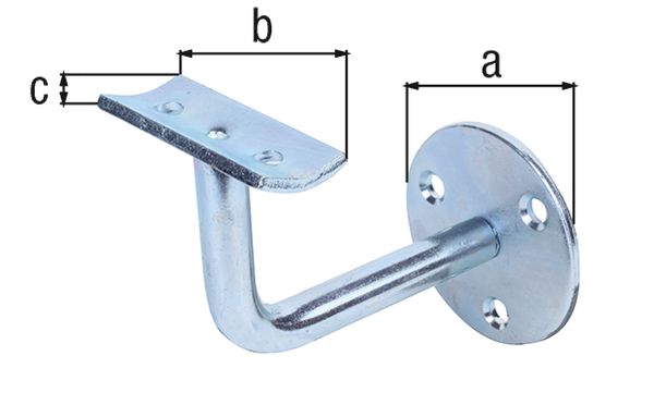Produktbild Alberts Handlaufstütze, verzinkt, zum Anschrauben, Auflage gerade