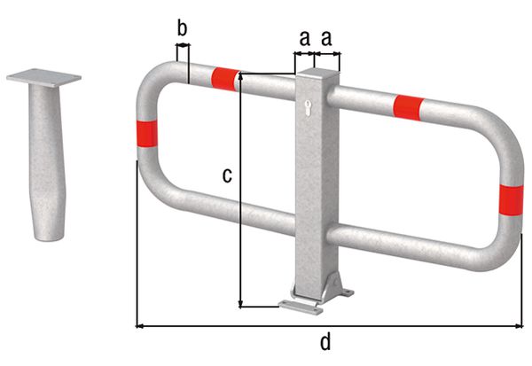 Produktbild Alberts Parkplatzbügel Stoppy I umlegbar