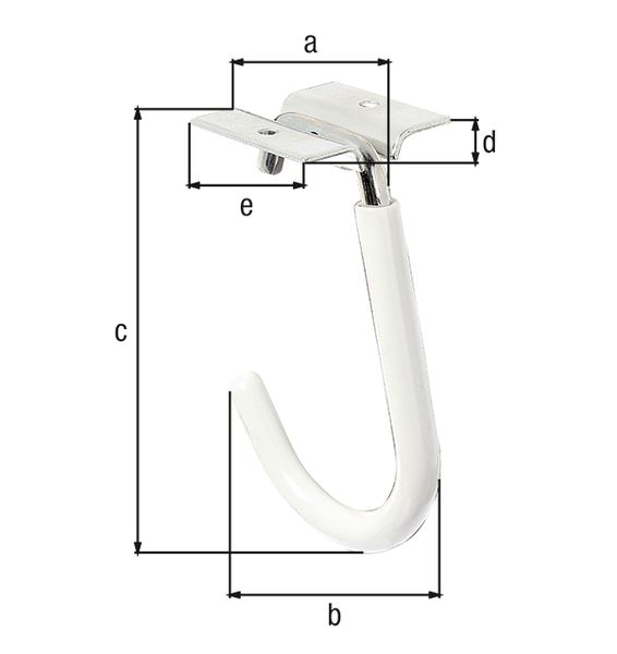 Produktbild Alberts Fahrradhaken verzinkt 8 mm Durchmesser 115 x 50 mm