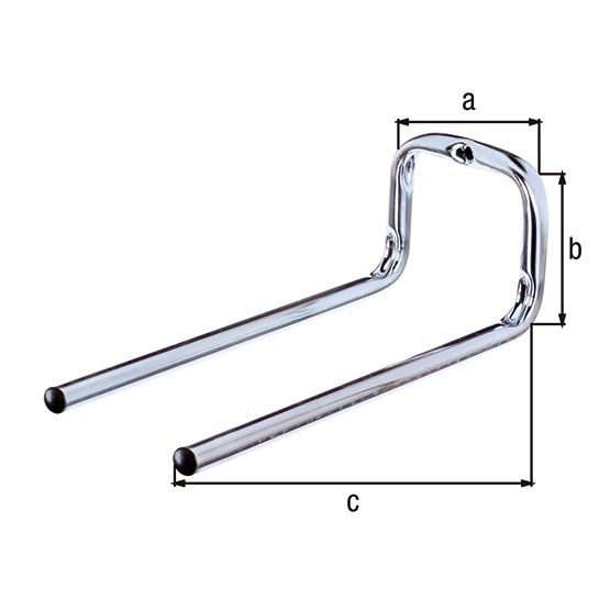 Produktbild Alberts Wandhaken, galv. blau verzinkt, Ø12 mm, BxHxT 90x80x200 mm