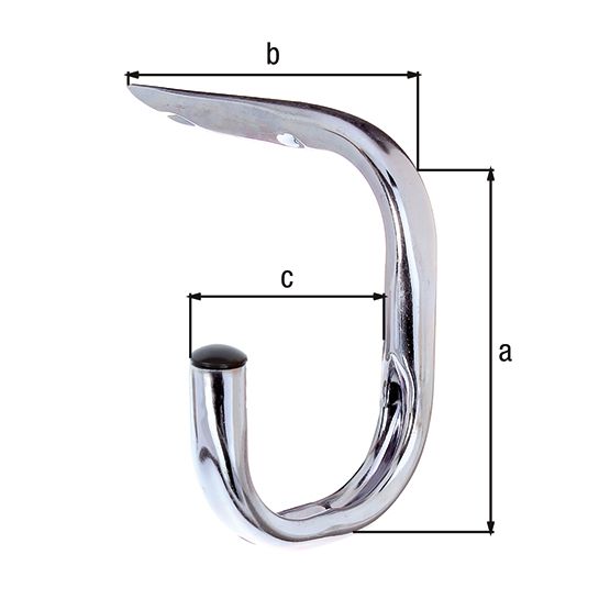 Produktbild Alberts Fahrradhaken, galv. blau verzinkt, Ø18mm, BxH 150x150mm