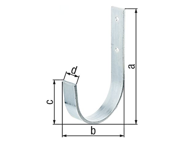 Produktbild Alberts Wandhaken, galv. blau verzinkt, HxT 180x100 mm