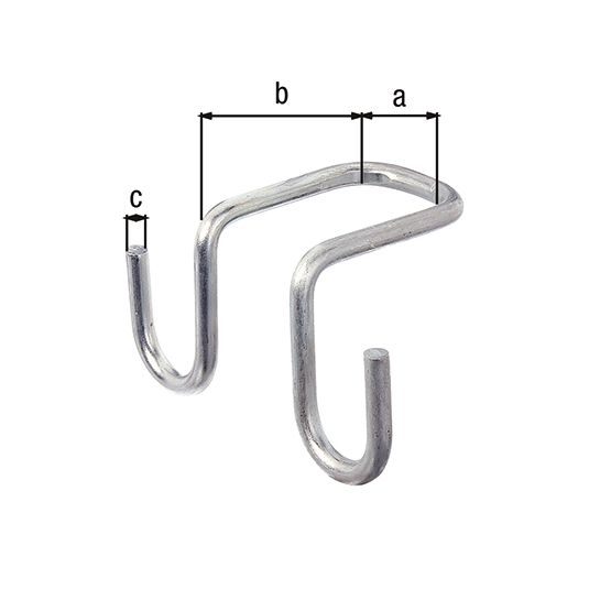 Produktbild Alberts Leiterhaken zwei Größen, send. vz, BxT30x60/82 mm/Ø6 mm