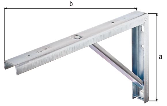 Produktbild Alberts Konsole aus U-Profil, verzinkt HxT 175x300 mm