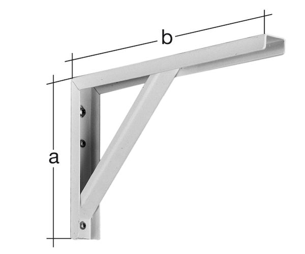 Produktbild Alberts Konsole aus U-Profil, verzinkt HxT 175x400 mm