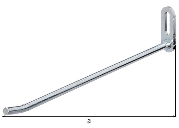 Produktbild Alberts Lochplattenhaken, galv. blau verzinkt, Ø7 mm, Tiefe Haken 200 mm