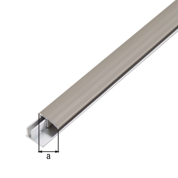 Produktbild Alberts Abschlussprofil Duo Alu edelstahl eloxiert 1000 x 22 mm Set für Beläge 6-13mm bild 2