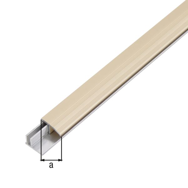 Produktbild Alberts Abschlussprofil Duo Alu sand eloxiert 1000 x 22 mm Set für Beläge 6-13mm bild 2