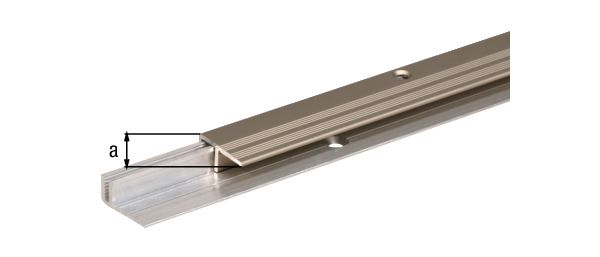 Produktbild Alberts Ausgleichsprofil Pro Alu edelstahl eloxiert 2700 x 22 x 1,5 mm für Beläge 7-15mm bild 2