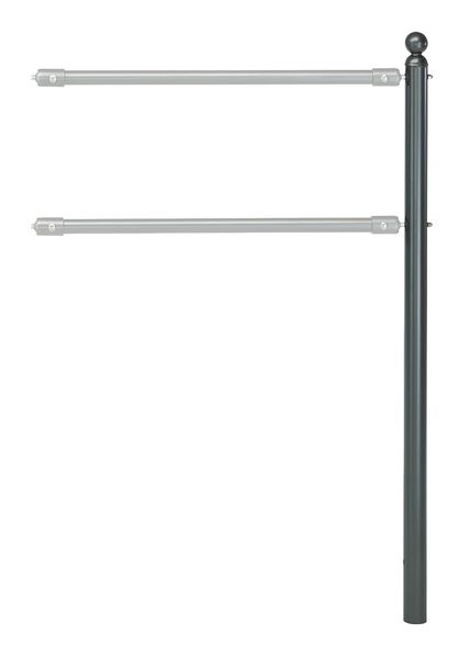 Produktbild Alberts Absperrgittersystem Bella Anfangs oder Endpfosten anthrazit für 2 Traversen