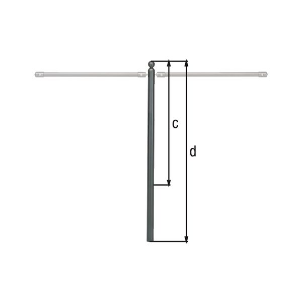 Produktbild Alberts Absperrgittersystem Bella Zwischenpfosten anthrazit für 1 Traverse bild 2