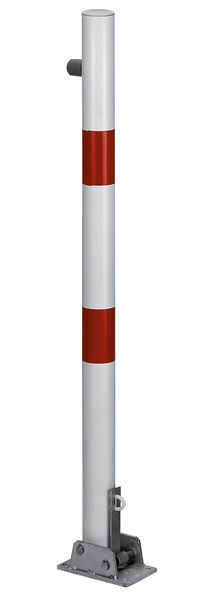 Produktbild Alberts Pfosten Locky umlegbar weiß mit rot zum Aufschrauben 60mm