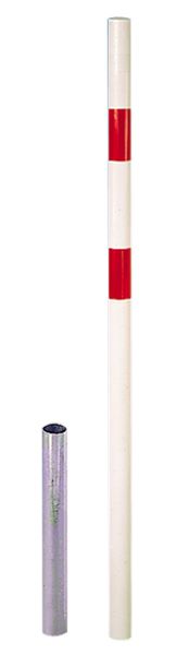 Produktbild Alberts Pfosten Stabo herausnehmbar weiß mit rot zum Einbetonieren 60mm mit 1 Öse