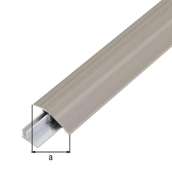 Produktbild Alberts Ausgleichsprofil Duo Alu edelstahl eloxiert 1000 x 44 mm Set für Beläge 6-13mm bild 2