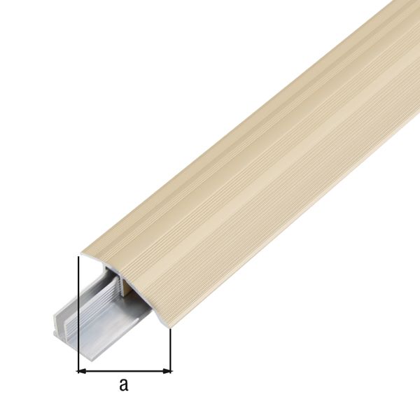 Produktbild Alberts Ausgleichsprofil Duo Alu sand eloxiert 1000 x 44 mm Set für Beläge 6-13mm bild 2