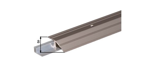 Produktbild Alberts Ausgleichsprofil Pro Alu edelstahl eloxiert 2700 x 44 x 1,5 mm für Beläge 7-15mm bild 2