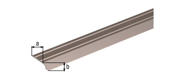 Produktbild Alberts Ausgleichsprofil selbstklebend Alu edelstahl eloxiert 900 x 30 x 4 x 2 mm bild 2