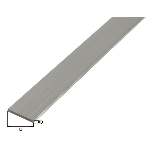 Produktbild Alberts BA Profil flach Alu natur 2600 x 20 x 5 mm bild 2