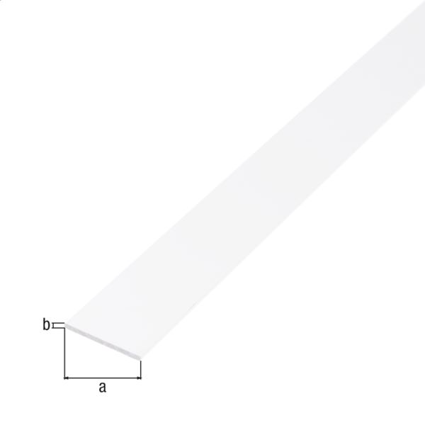 Produktbild Alberts BA Profil flach Alu weiß beschichtet 1000 x 30 x 2 mm bild 2