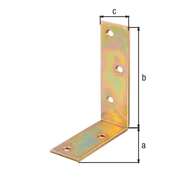 Produktbild Alberts Balkenwinkel galvanisch gelb verzinkt 75x100x30mm Pack mit 6 Stück bild 2