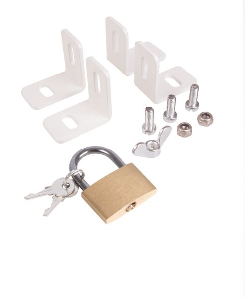 Produktbild Alberts Befestigungs Set weiß zu Ausziehgittern