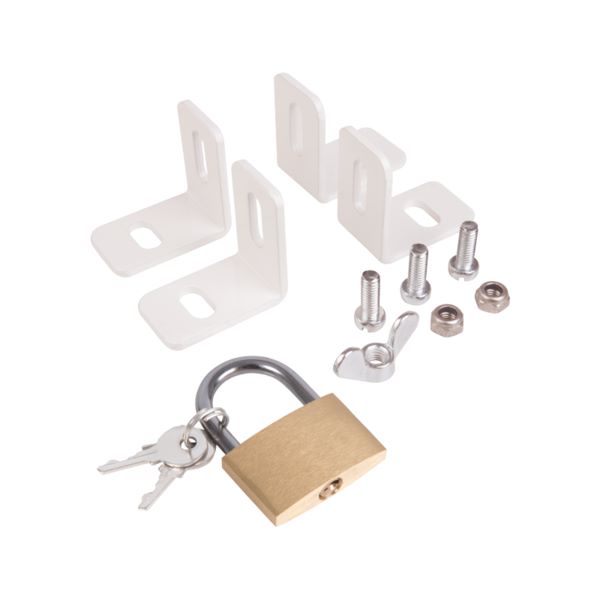 Produktbild Alberts Befestigungs Set weiß zu Ausziehgittern bild 2