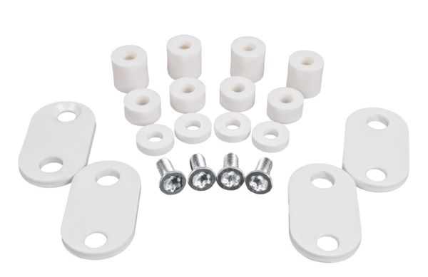 Produktbild Alberts Befestigungsset für Fenstergitter weiß kunststoffbeschichtet RAL 9010