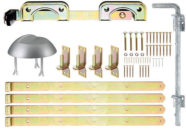 Produktbild Alberts Beschlagsortiment galvanisch verzinkt für Doppeltore Typ 3214 zum Aufschrauben