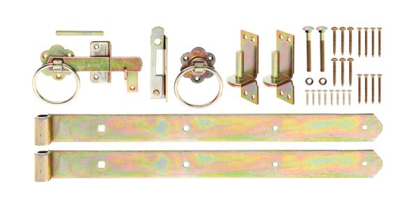 Produktbild Alberts Beschlagsortiment galvanisch verzinkt für Flechtzaun Einzeltore zum Aufschrauben bild 2