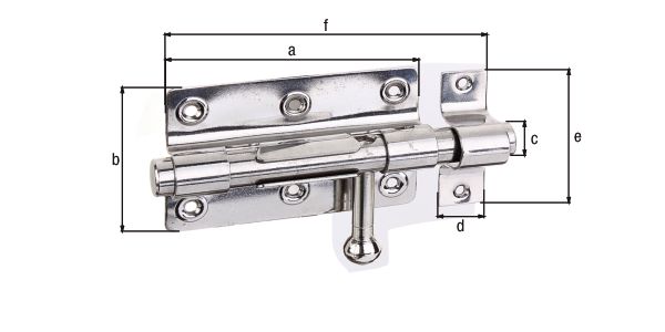 Produktbild Alberts Bolzen Schlossriegel Edelstahl Platte 100x65mm Länge 153mm bild 2