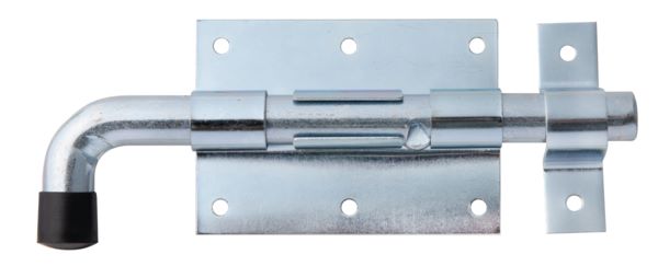 Produktbild Alberts Bolzenriegel mit rundem Griff blau verzinkt Platte 95x67mm Länge 178mm