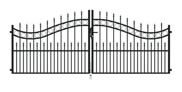 Produktbild Alberts Doppeltor Bordeaux Alu schwarz matt lichte Maße 3370 x 1000 mm