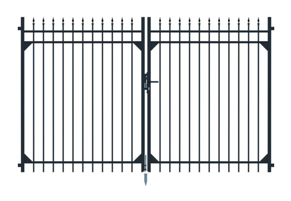 Produktbild Alberts Doppeltor Columbus, Alu,matt schw.Kst.b., lichte Breite 3010 mm, Höhe 1800 mm