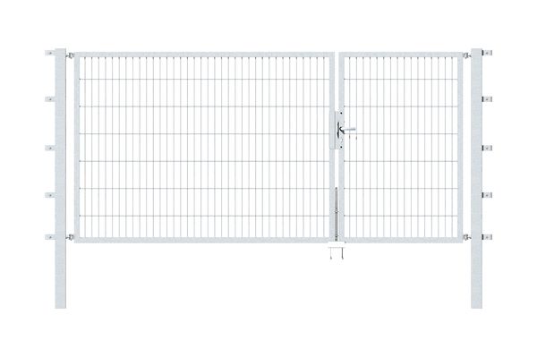 Produktbild Alberts Doppeltor Flexo feuerverzinkt 1000+2000x1400 Pfosten 80x80x2100mm