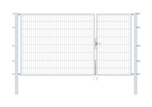 Produktbild Alberts Doppeltor Flexo feuerverzinkt 1000+2000x1600 Pfosten 80x80x2300mm