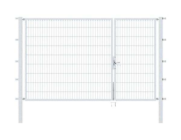 Produktbild Alberts Doppeltor Flexo feuerverzinkt 1000+2000x1800 Pfosten 80x80x2500mm