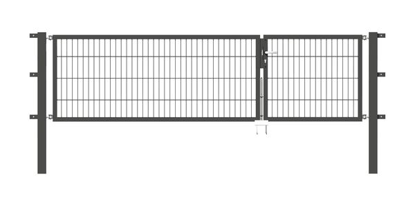 Produktbild Alberts Doppeltor Flexo anthrazit RAL 7016 1000+2000x800 Pfosten 80x80x1500mm