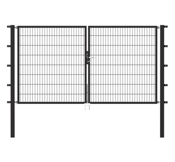 Produktbild Alberts Doppeltor Flexo anthrazit RAL 7016 1000+2000x1200 Pfosten 80x80x1900mm