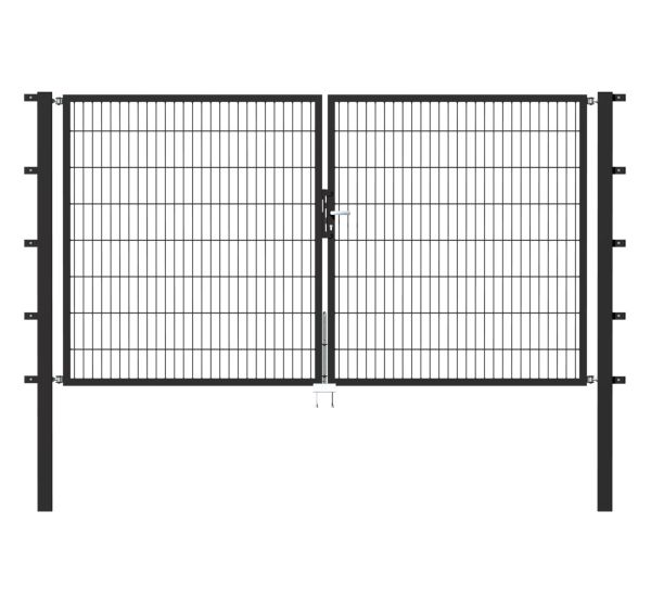 Produktbild Alberts Doppeltor Flexo anthrazit RAL 7016 1000+2000x1800 Pfosten 80x80x2500mm bild 2