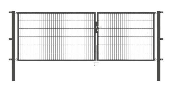 Produktbild Alberts Doppeltor Flexo anthrazit RAL 7016 3500x1200 Pfosten 80x80x1900mm