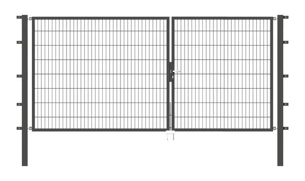 Produktbild Alberts Doppeltor Flexo anthrazit RAL 7016 3500x1600 Pfosten 80x80x2300mm