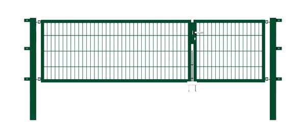 Produktbild Alberts Doppeltor Flexo grün RAL 6005 1000+2000x800 Pfosten 80x80x1500mm