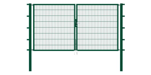 Produktbild Alberts Doppeltor Flexo grün RAL 6005 1000+2000x1200 Pfosten 80x80x1900mm bild 2