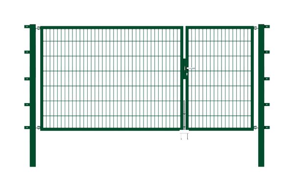 Produktbild Alberts Doppeltor Flexo grün RAL 6005 1000+2000x1400 Pfosten 80x80x2100mm