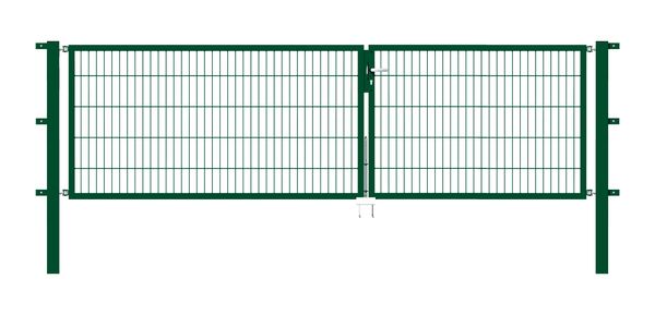 Produktbild Alberts Doppeltor Flexo grün RAL 6005 3500x1000 Pfosten 80x80x1700mm