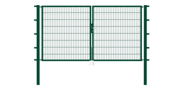 Produktbild Alberts Doppeltor Flexo grün RAL 6005 3500x1000 Pfosten 80x80x1700mm bild 2