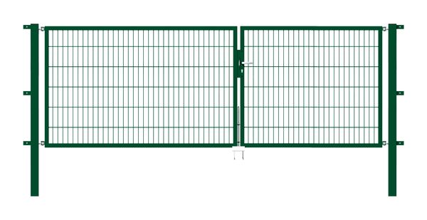 Produktbild Alberts Doppeltor Flexo grün RAL 6005 3500x1200 Pfosten 80x80x1900mm