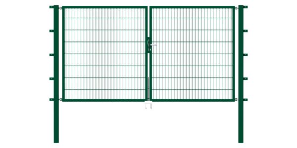 Produktbild Alberts Doppeltor Flexo grün RAL 6005 3500x1200 Pfosten 80x80x1900mm bild 2