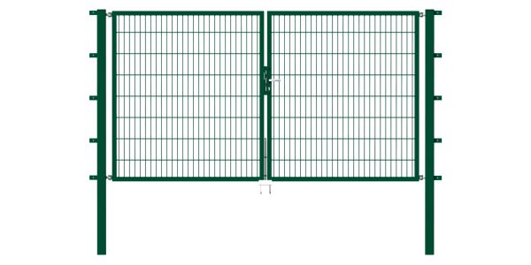 Produktbild Alberts Doppeltor Flexo grün RAL 6005 3500x1800 Pfosten 80x80x2500mm bild 2